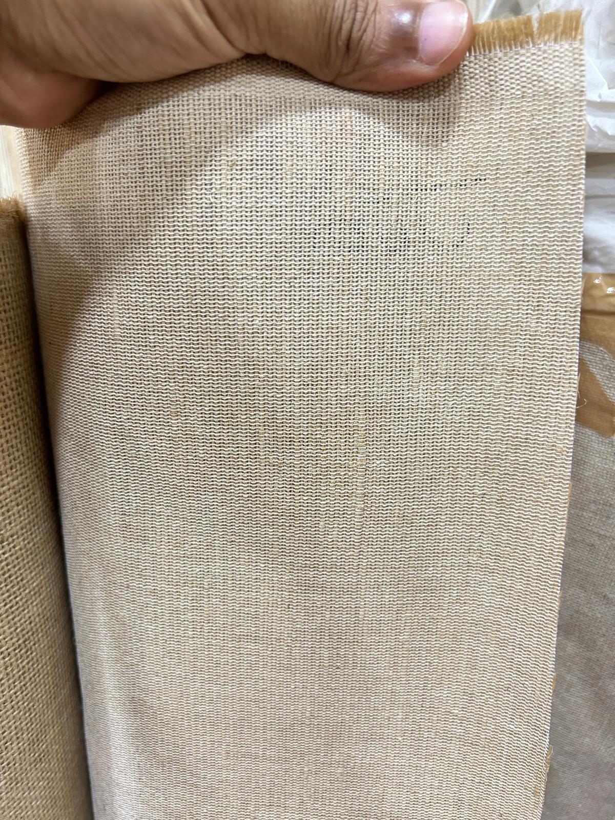 14/15 Natural Laminated Jute Fabric