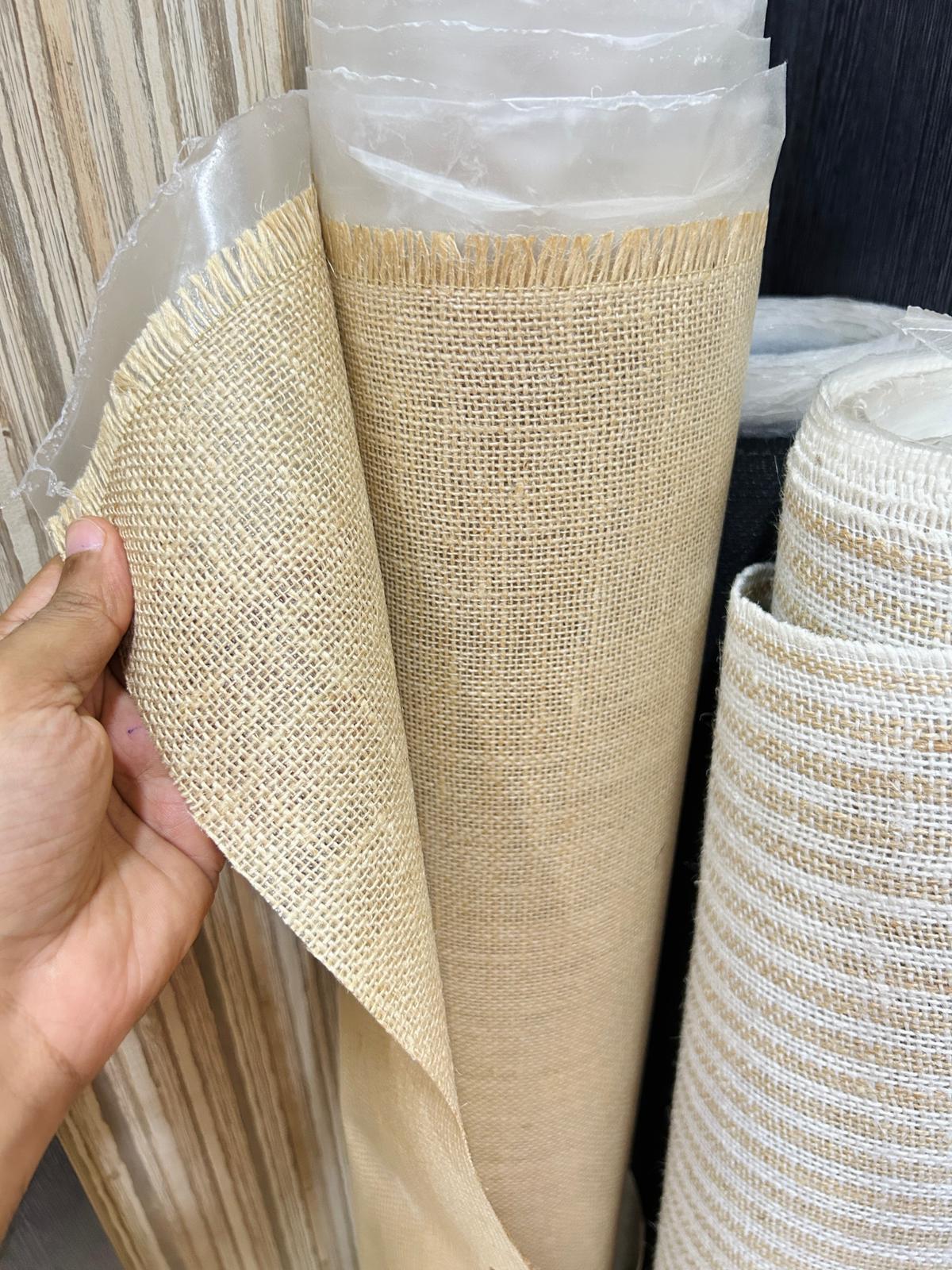 14/15 Natural Laminated Jute Fabric