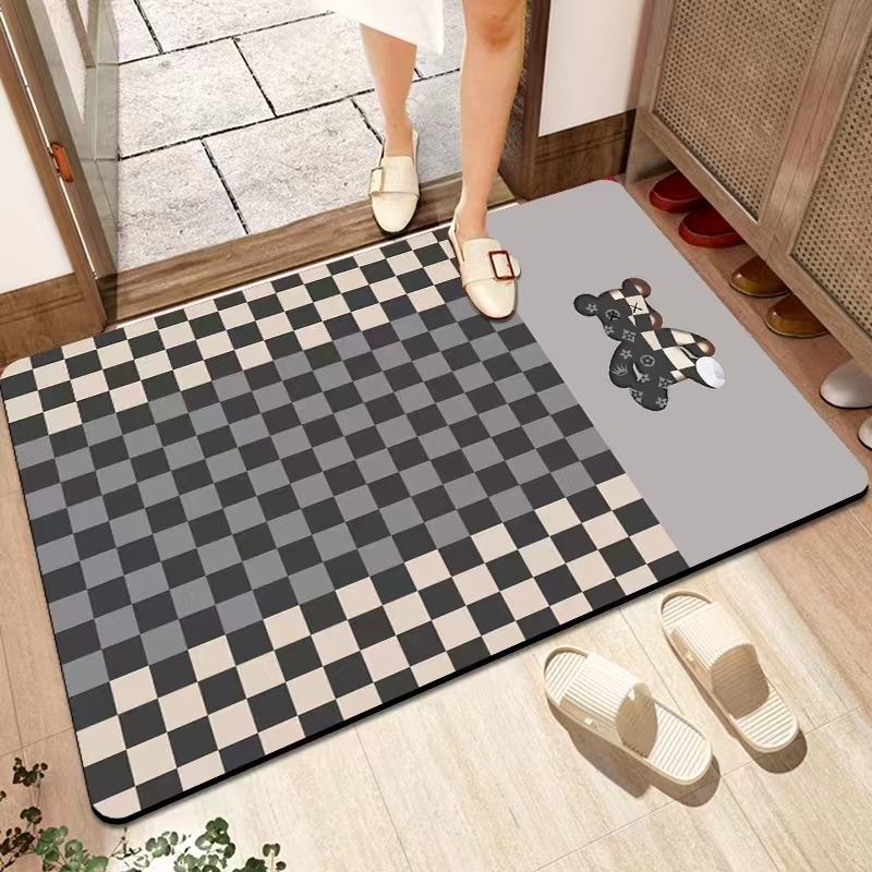 Colorful Super Absorbent Diatom Mud Mat Quick Drying Bathroom Mat