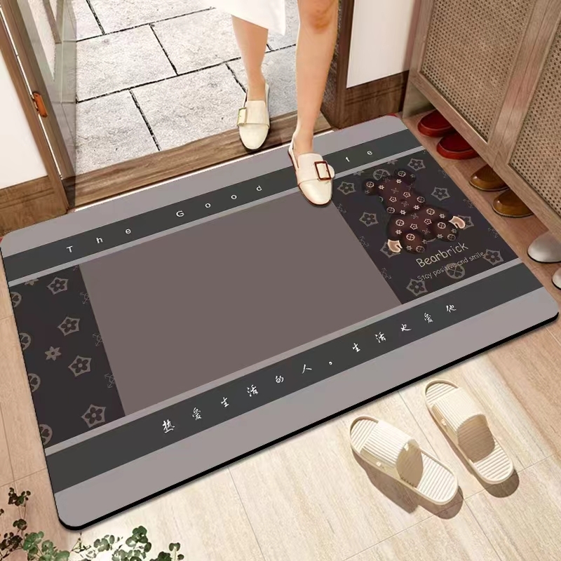Colorful Super Absorbent Diatom Mud Mat Quick Drying Bathroom Mat