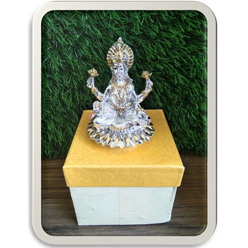 Silver Plated Saraswati Ji - Material: Metal