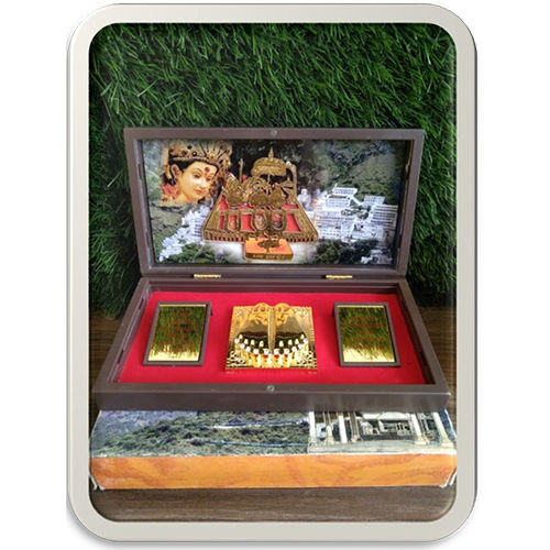 Vaishno Mata Ji Big Box - Color: Golden