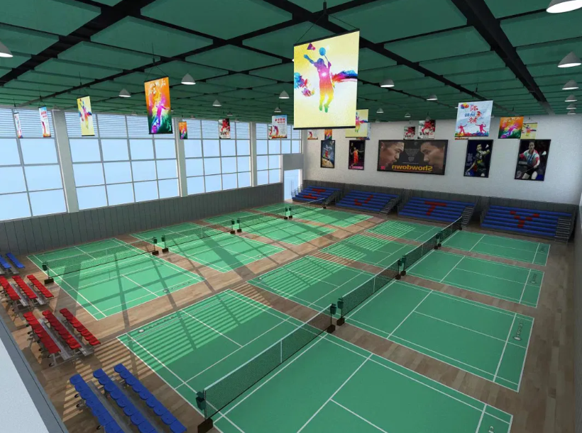 Non-Slip Colorful Customized Printed Vinyl Basketball Gym