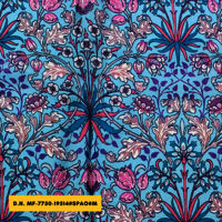 Sky Blue base Color Floral Digital Printed fabric