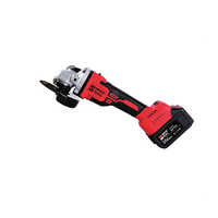Cordless Angle Grinder - Durable Abs & Metal Build, Compact Size For Industrial Cutting Applications, Sleek Red & Black Design