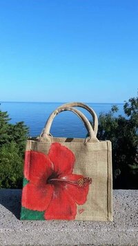 Floral Printed Eco-Friendly Tote Bag Custom Logo and Flower Pattern for Gifts