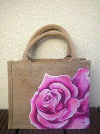 Floral Printed Eco-Friendly Tote Bag Custom Logo and Flower Pattern for Gifts
