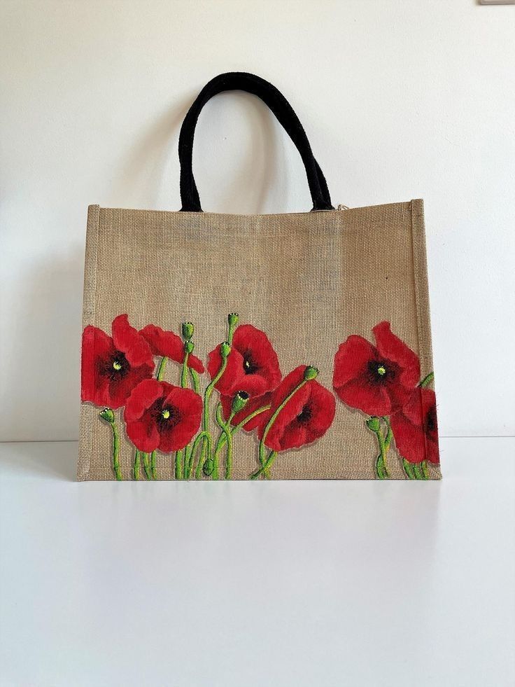 Floral Printed Eco-Friendly Tote Bag Custom Logo and Flower Pattern for Gifts