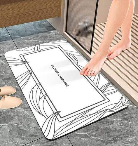 Kitchen Entrance Door Mat Super Absorbent Diatomite 3D Bath Mat Non Slip