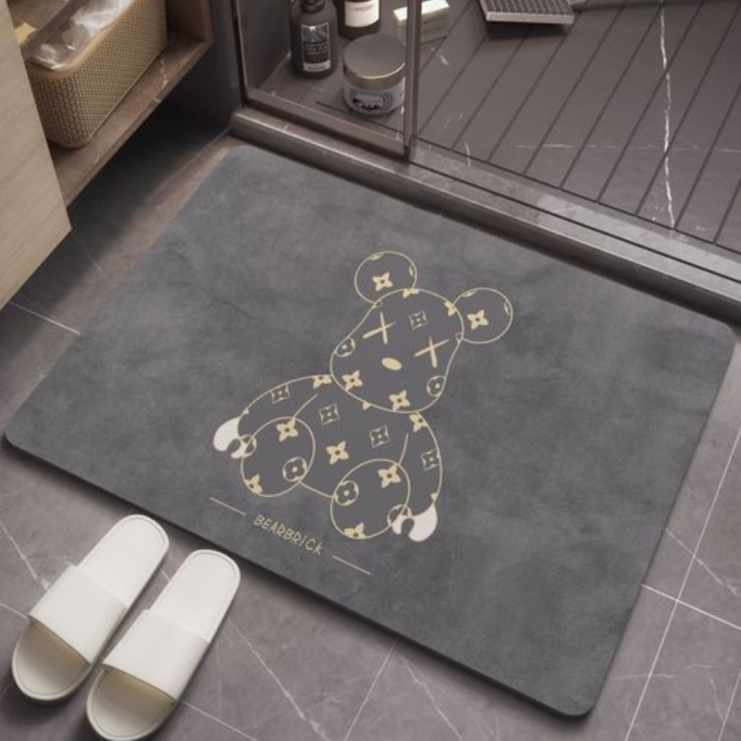 Kitchen Entrance Door Mat Super Absorbent Diatomite 3D Bath Mat Non Slip