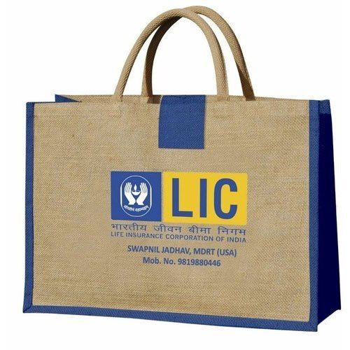 Custom Printed Logo Eco-Friendly Jute Burlap Fabric Handled Shopping Bags Reusable and for Gifts