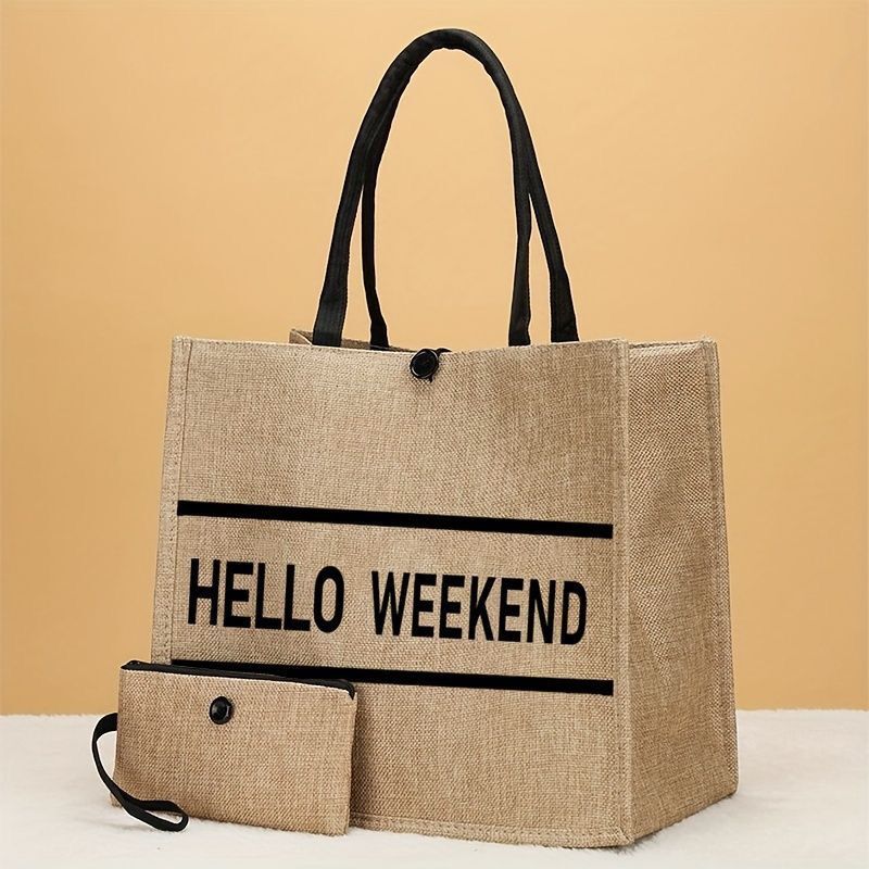 Custom Printed Logo Eco-Friendly Jute Burlap Fabric Handled Shopping Bags Reusable and for Gifts