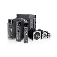 Delta Ac Servo Drives - Ip55 Protection, 230v Rated Voltage | High-precision Control, 50-60hz Frequency Range, Industrial Application, Normal Output Type, Sleek Black Design