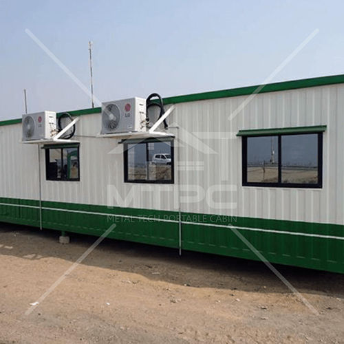 Portable Site Office - Galvanized Iron & Mild Steel, 8-10 Feet High, PVC Door & Sliding Windows, Custom Color Options