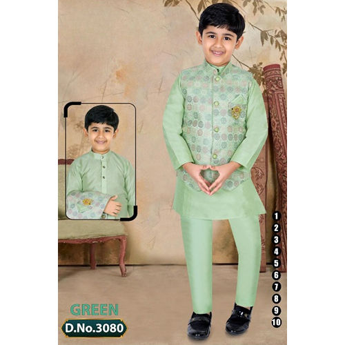 Green Color Baby Boys Kurta Pant