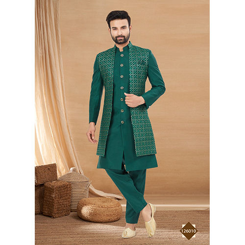 Mens Green Indo Western Sherwani - Ethnic Region: Indian at Best Price ...