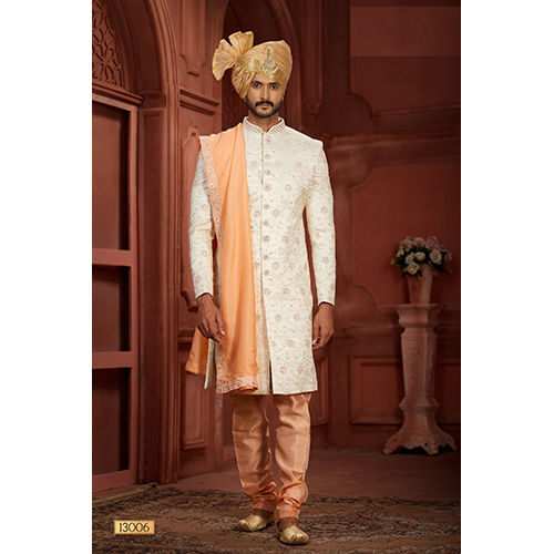 Mens Embroided Wedding Wear Sherwani