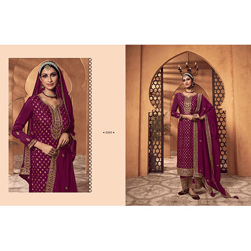 Ladies Embroidered Party Wear Suit - Ethnic Region: Indian