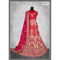 Ladies Wedding Lehenga - Color: Red