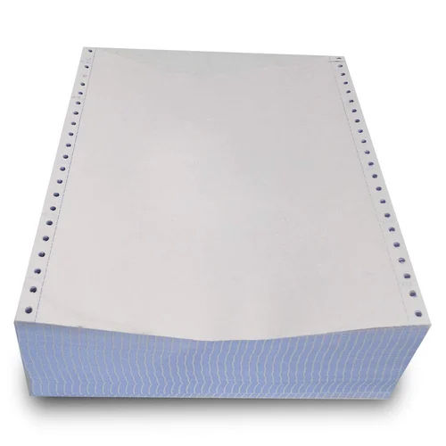 Pre Printed Paper Continuous Computer Stationery - Color: White