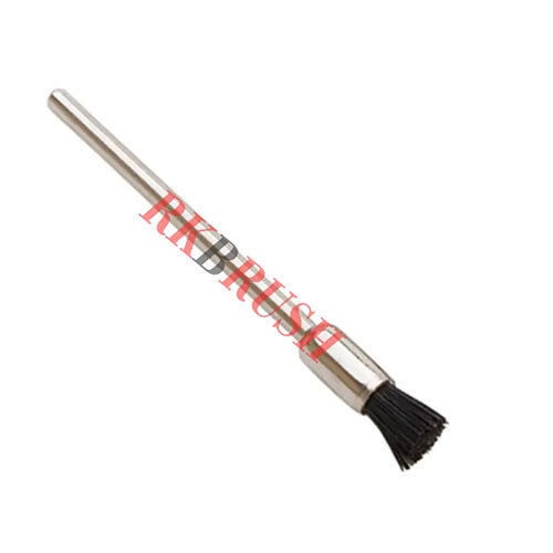 Abrasive Nylon Ferrule End Brush - Color: Silver