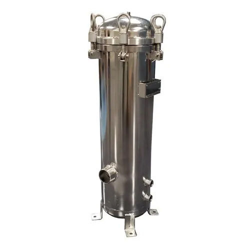 Stainless Steel Liquid Filter Housing - Color: Silver