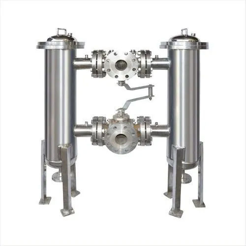 Duplex Beg Filter Housing - Color: Silver