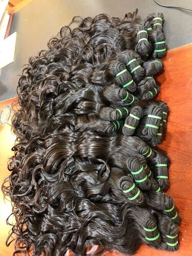 Hair King - Remy Virgin Full Cuticle 18 Inch Black Indian Human Hair Extension | Tangle Free, Silky Soft, Professional Use