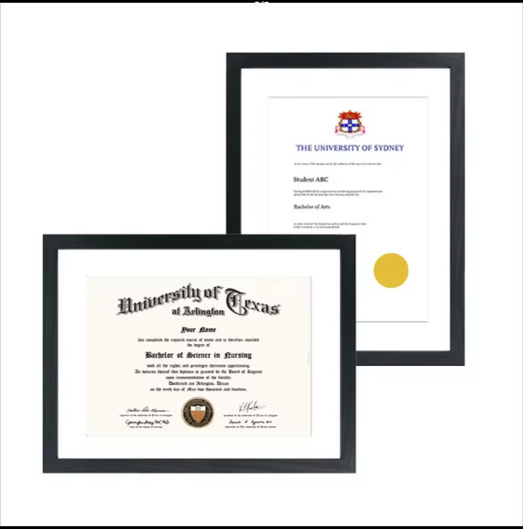 High Quality A4 A3 & A4Document Picture Photo Certificate Frame Wall Hanging Display University Diplomas Frame