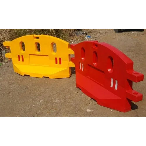 Water Fillable Barricade - Color: Red & Yellow