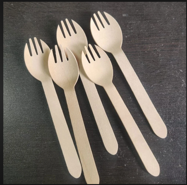 Wooden Spork - 140 mm Length | Eco-Friendly, Lightweight, Versatile for Eating and Serving