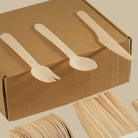 wooden knives fork spoon set