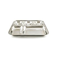 STAINLESS STEEL 3 IN 1 COMPARTMENT DISH