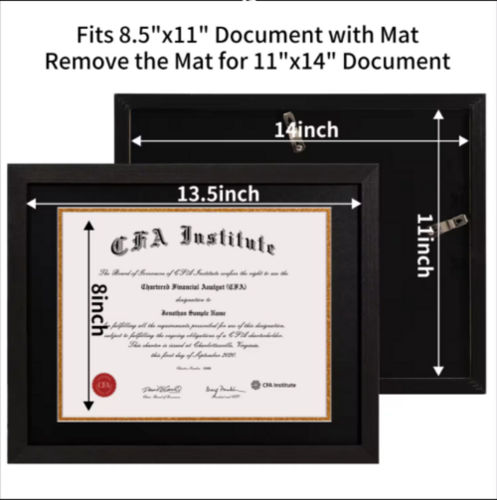 Premium document frame Black & white certificate Frames