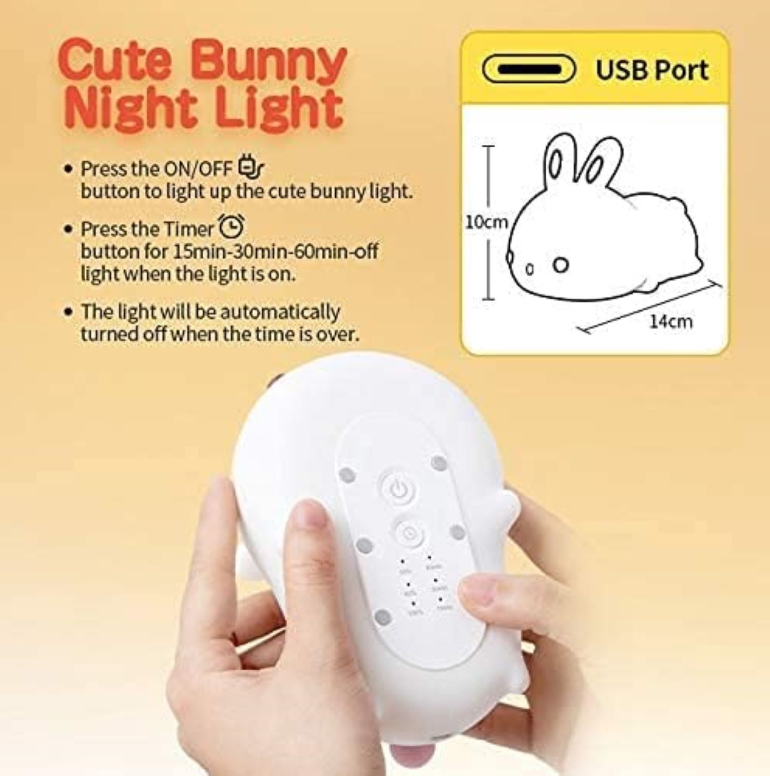 Silicone Bunny Night Lamp