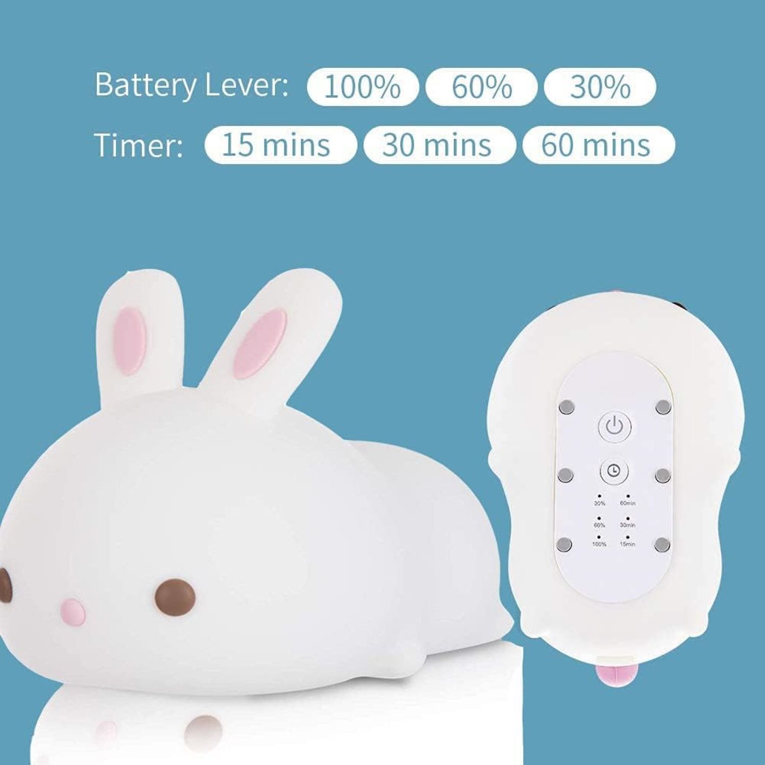 Silicone Bunny Night Lamp