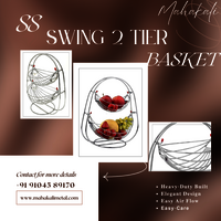 SS 2 TIER FRUIT BASKET