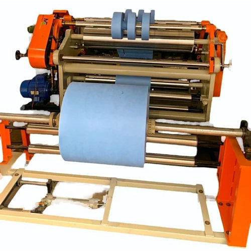 Semi- Automatic Drum Slitting Machine - Color: Red