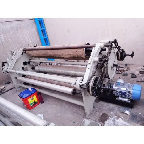 Industrial Drum Type Slitting Winding Machine - Color: White