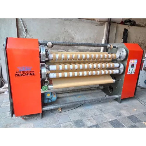 Polypropylene Cello Tape Slitting Machine - Color: Silver