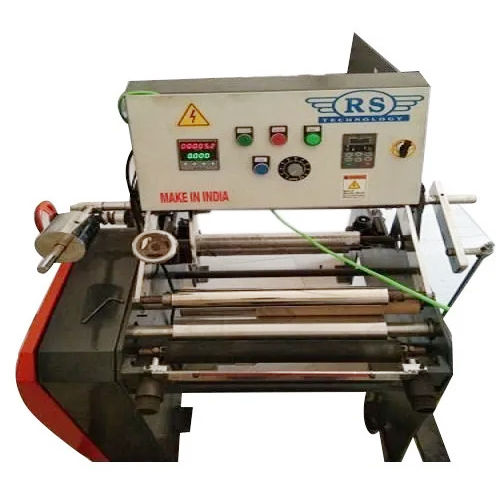 Single Phase Aluminium Foil Rewinding Machine - Color: Red