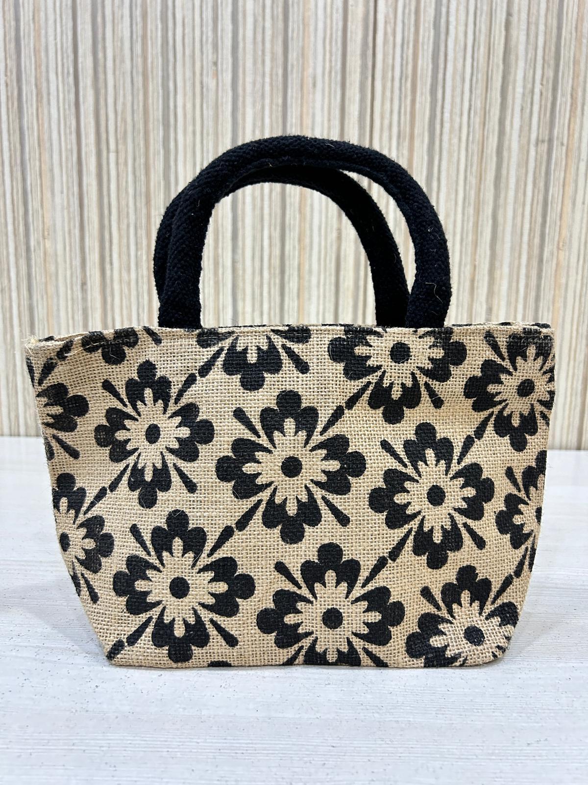 Beautiful and Stylish Printed Ladies Shopping Bag Jute Material