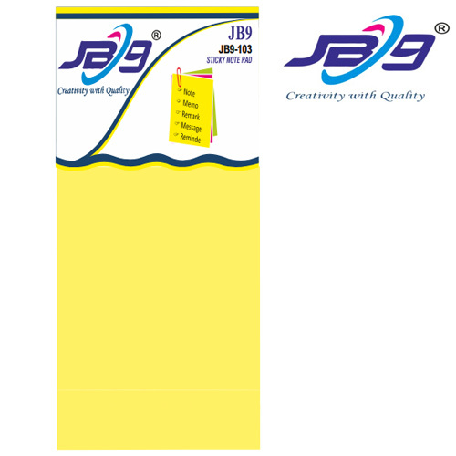 JB9-103 Yellow Stickey Note Pad