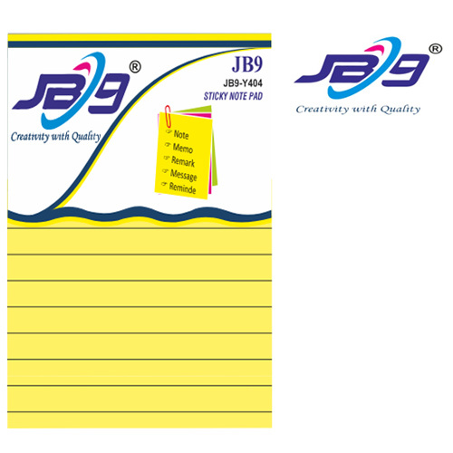 JB9-Y404 Yellow Stickey Note Pad