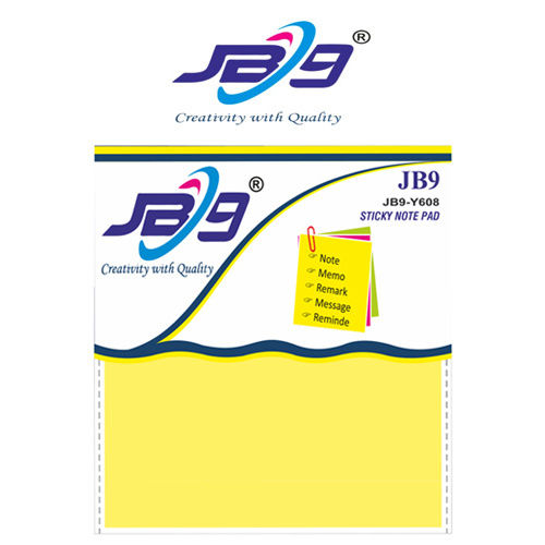 Jb9-Y608 Yellow Sticky Note Pad - Material: Paper