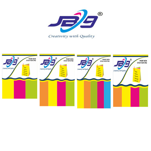 JB9 50 Sheet Neon Strips Sticky Note Pad