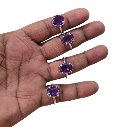 Amethyst Gems Stone Ring