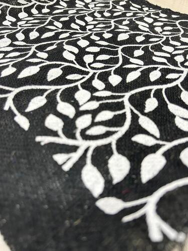 Black Color Laminated Print Jute Fabric For Making Jute Bags and Handicrafts Items