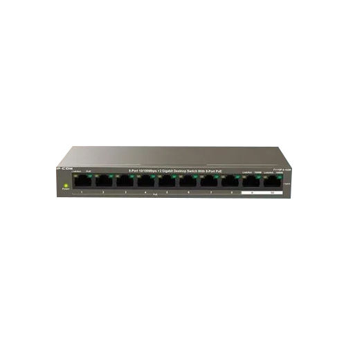 F111Op-8-102W 10 Port Gigabit Desktop Poe Switch - Color: Black