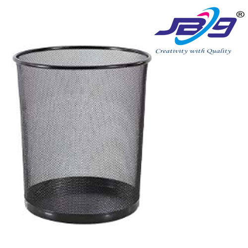 Jb9 Metal Medium Dustbin - Color: Black